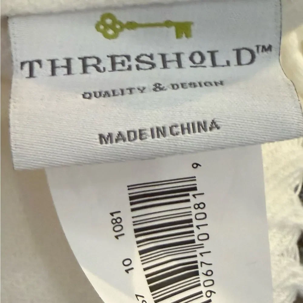Threshold Soft Throw Blanket with Tassels in Sour Cream Home Decor Bedding.